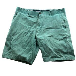 Nat Nast Mens Shorts Size 38 Classic Chino Casual Flat From Aqua Green Summer